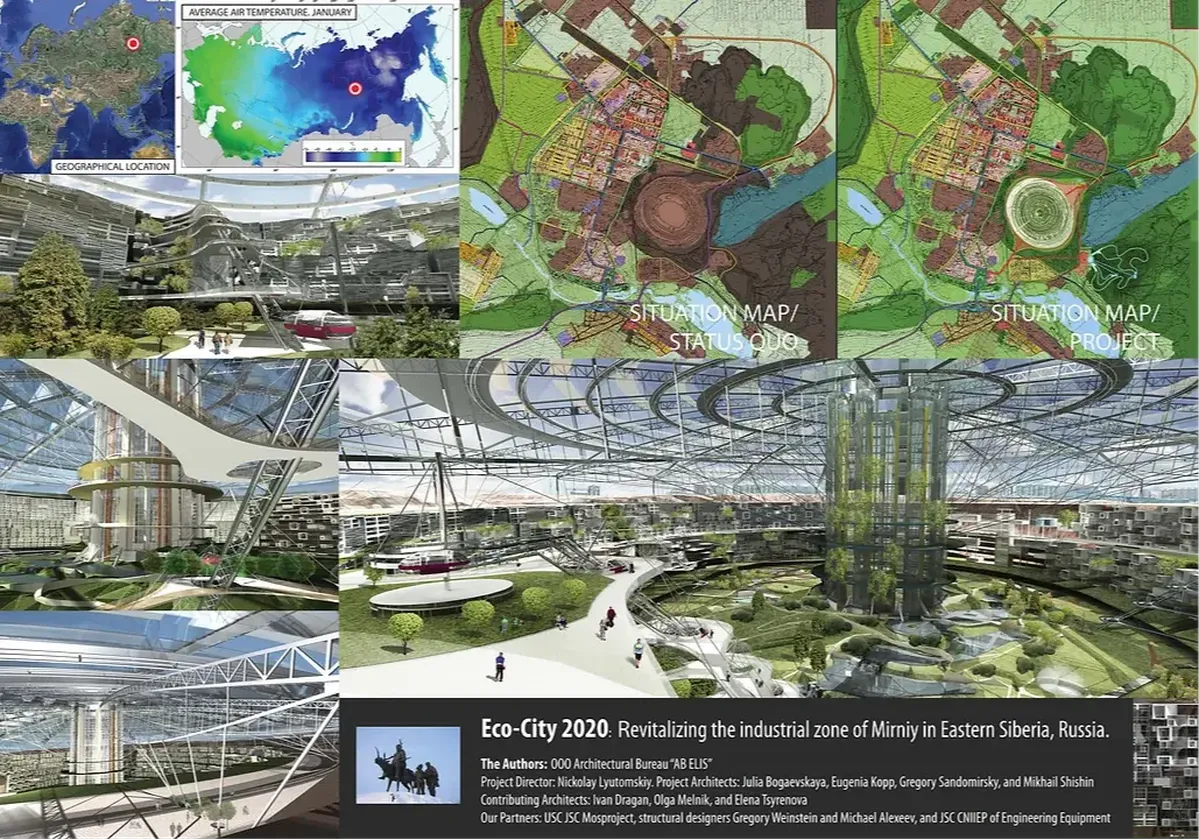 Экогород 2020 Якутия. Экогород Мирный в Якутии 2020. Проект Eco City 2020 в г Мирный. Город в карьере проект Мирный Экогород 2020.